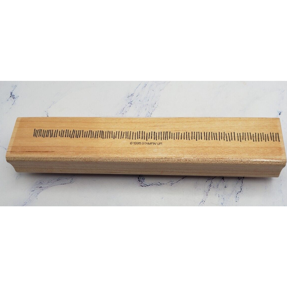 Stampin' Up Slash Mark 6 Inch Border Wood Mounted Rubber Stamp